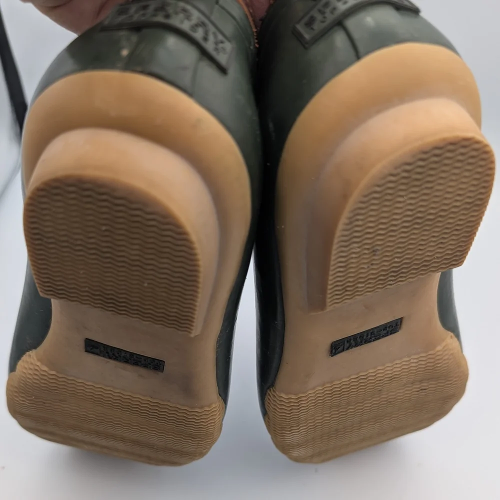 Sperry Top-Sider Women's Saltwater Duck Rain Boot Green Brown Tan Size 8